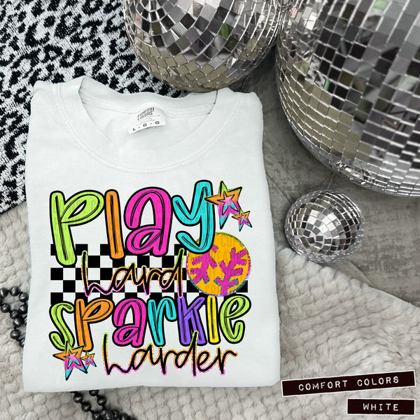 Play Hard - Sparkle Harder Baseball/Softball shirt