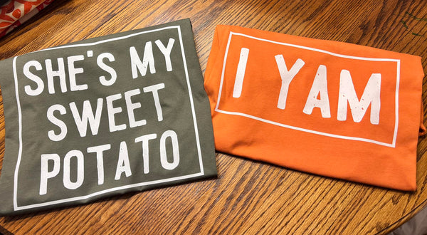 Thanksgiving Couples Shirts.   Sweet Potato - Yam