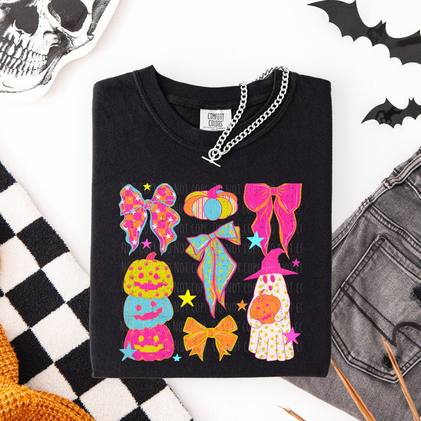 Bows Pumpkins and Ghosts Collage