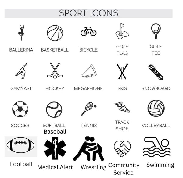 Custom Sports Pendant Necklace.  ETA end of August