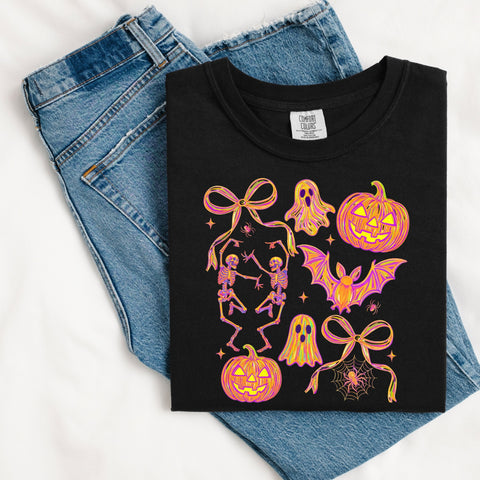 Pumpkins, bats, ghosts and bows