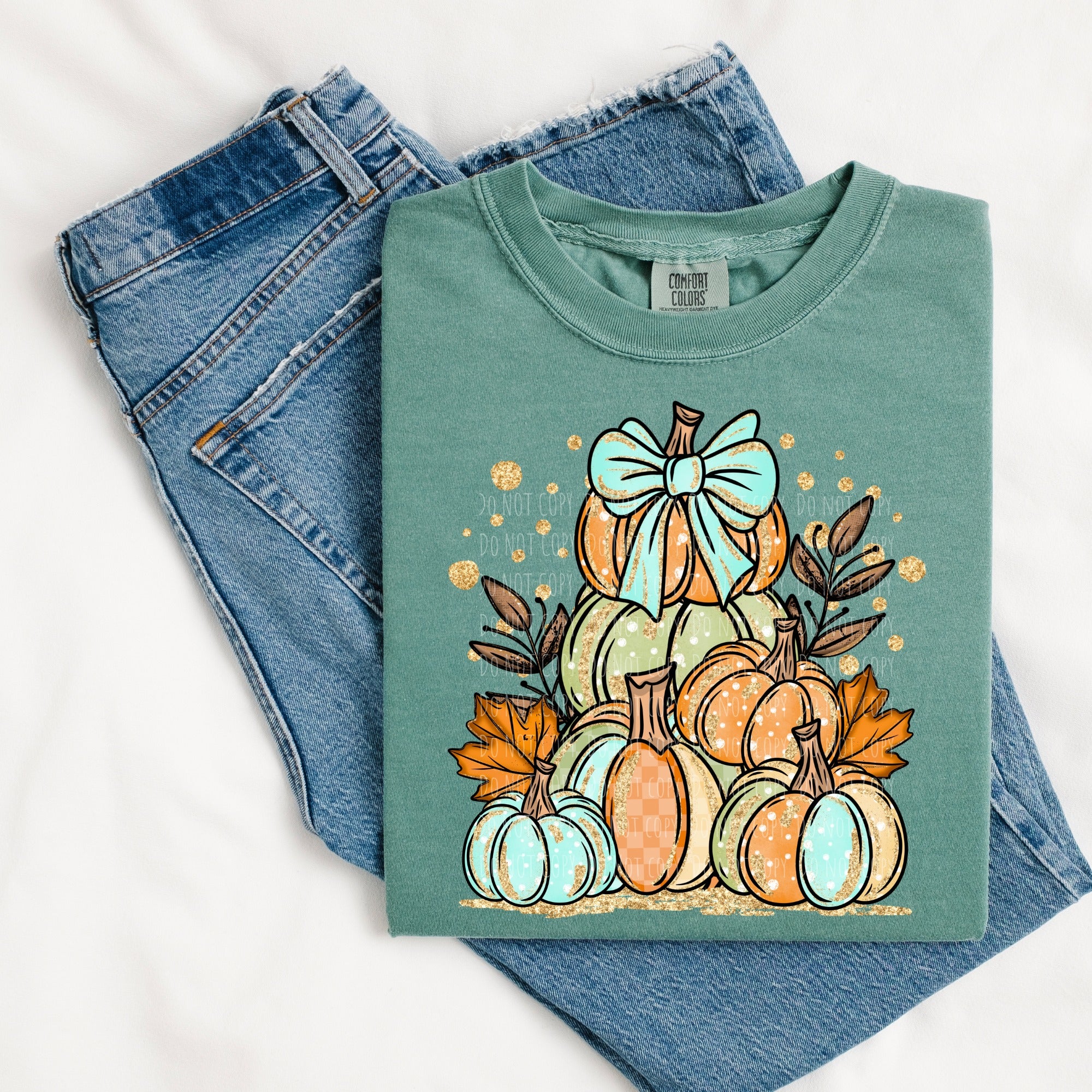 Stacked pumpkins