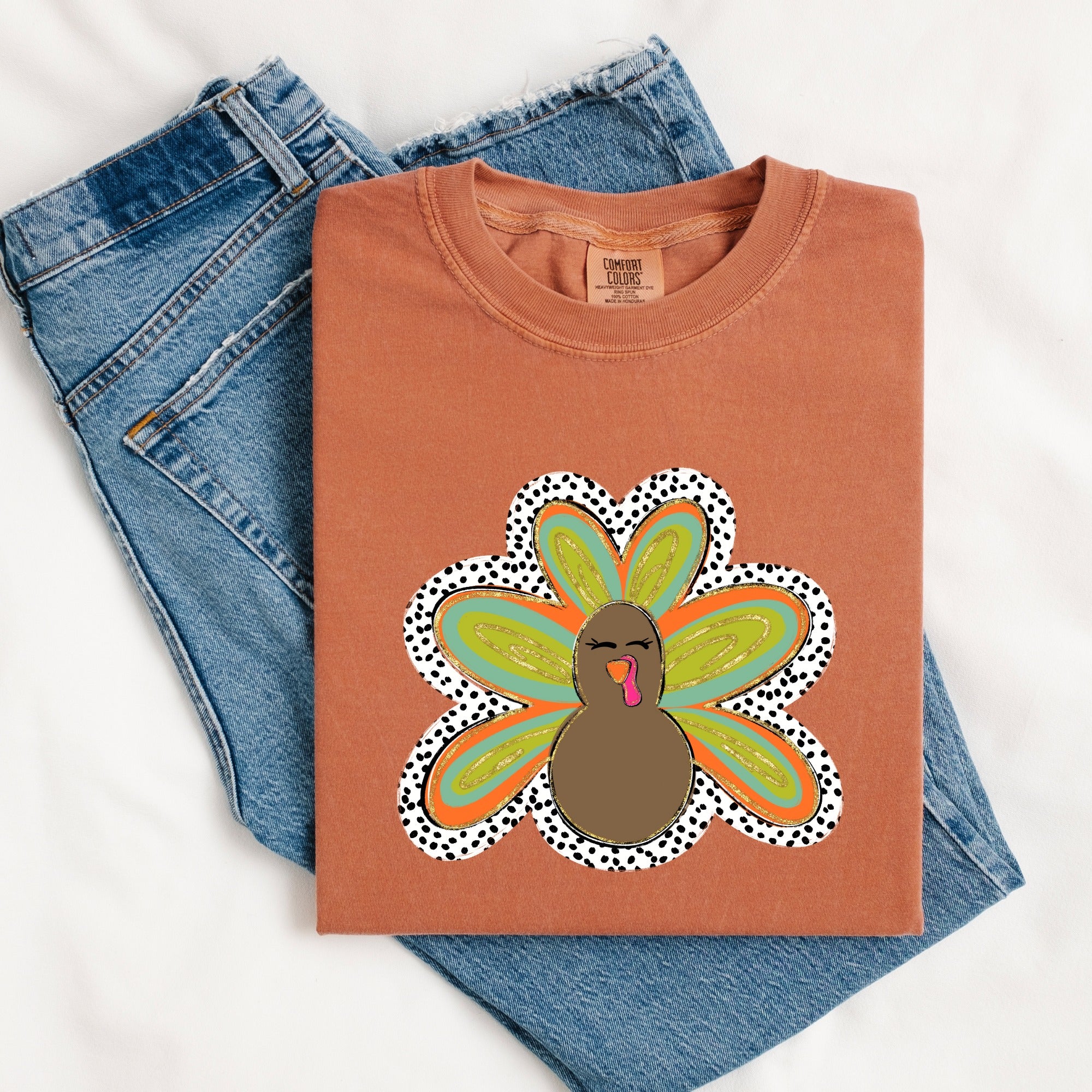 Brown turkey dot outline