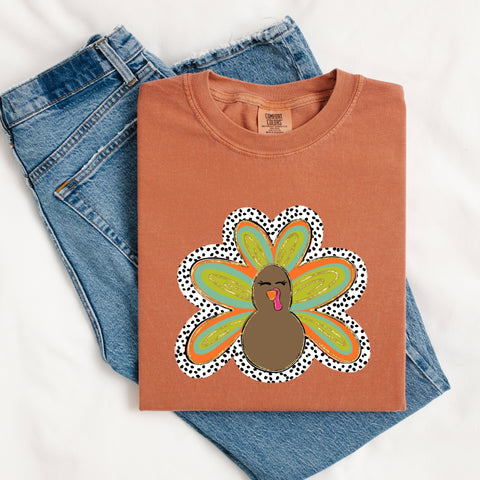 Brown turkey dot outline