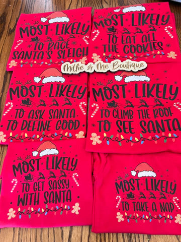 Most Likely Christmas Shirts