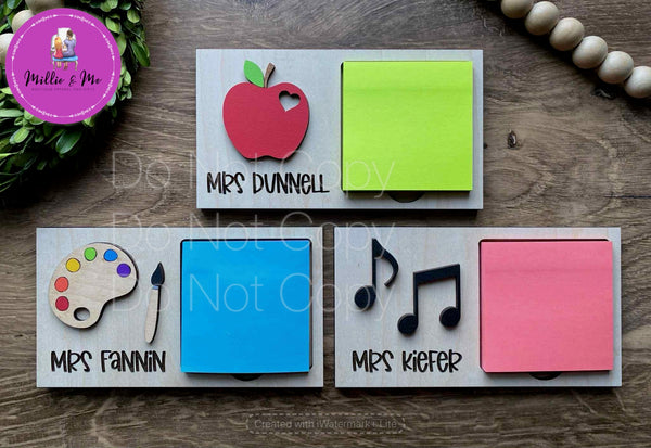 Sports & Teacher Themed Sticky Note Holders