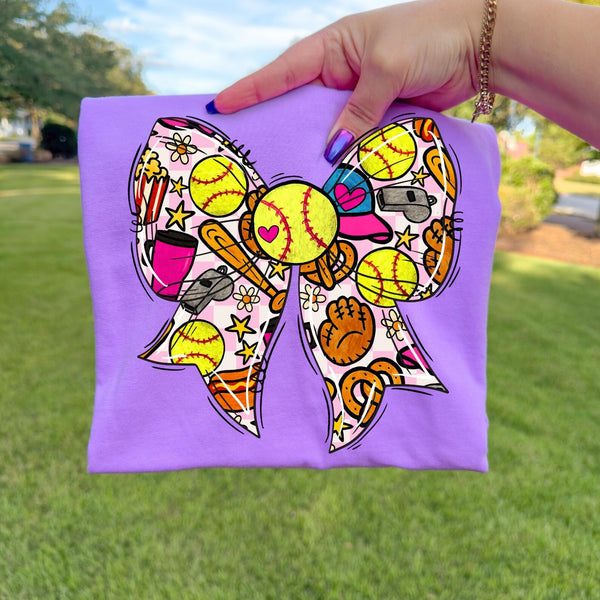 Softball Bow collage