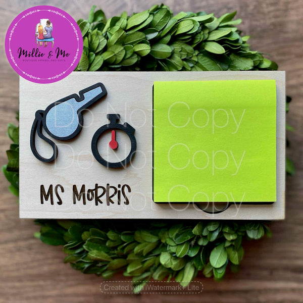 Sports & Teacher Themed Sticky Note Holders