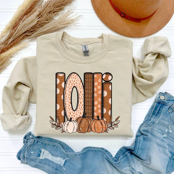 Fall Name Tees  WITH pumpkins.  ETA 7-10 business days