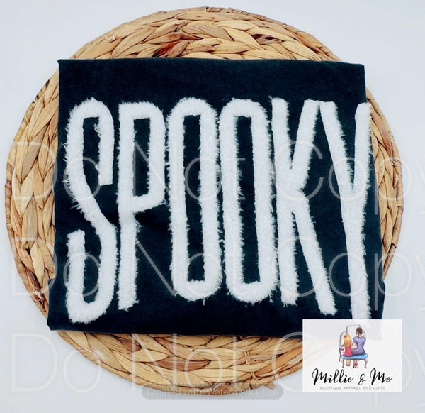 Fuzzy patch or spangle shirts