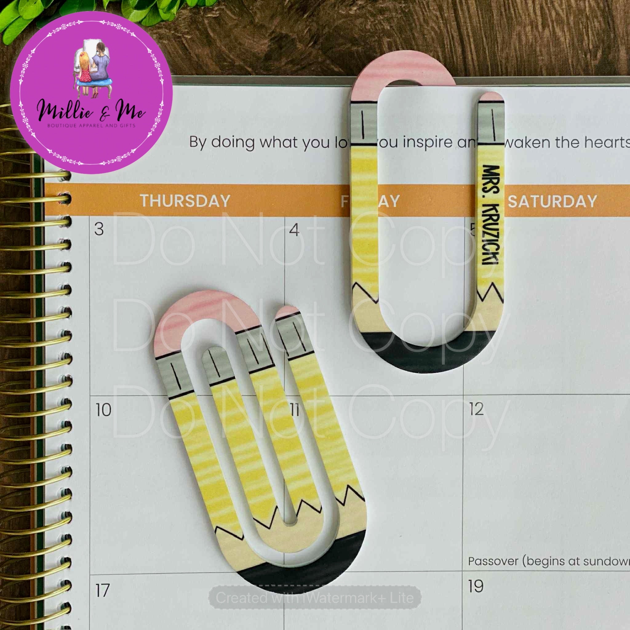 Jumbo Paper Clip - Pencil Theme