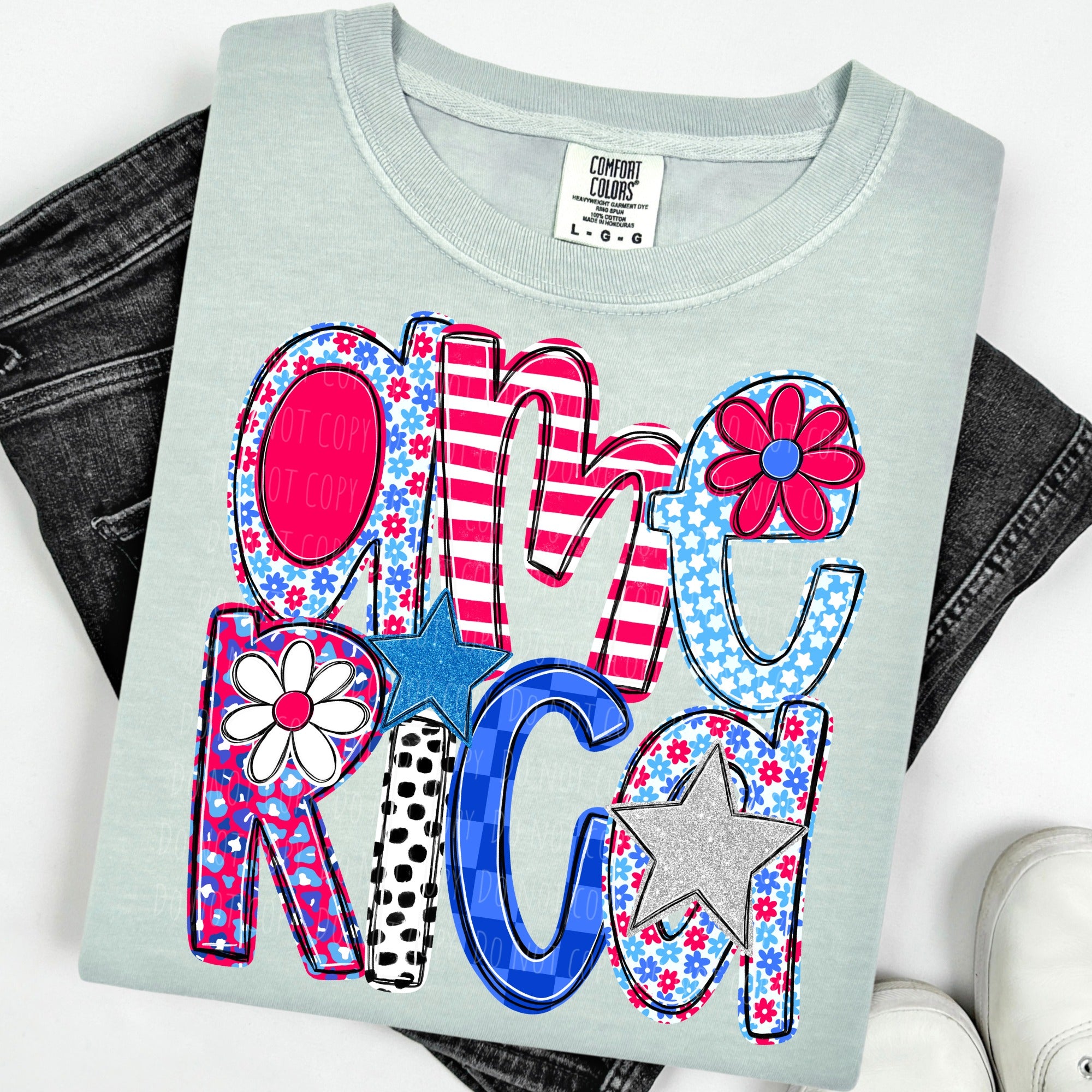 America with flowers