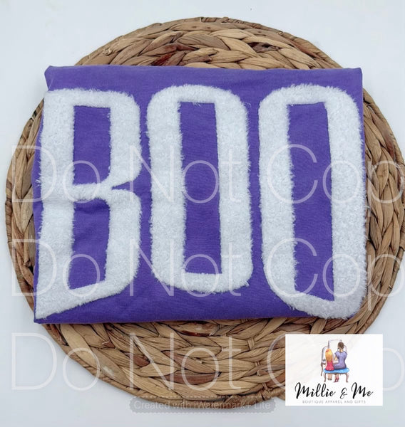 Fuzzy patch or spangle shirts