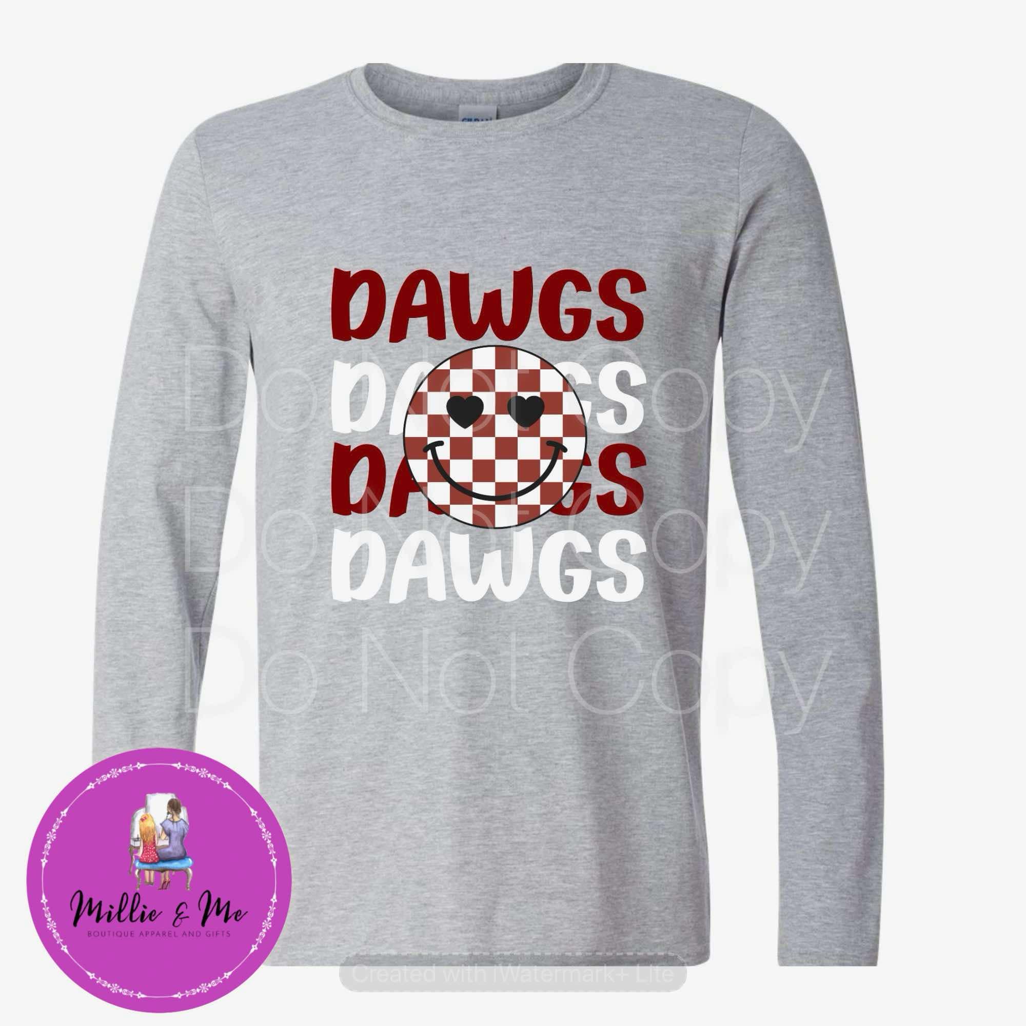 Dawgs smile maroon and white