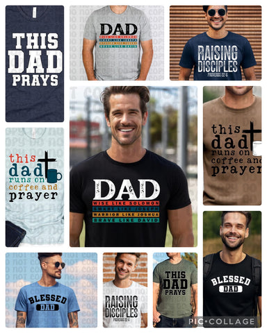 Faith Based Dad Tees.   COMFORT COLOR TEES
