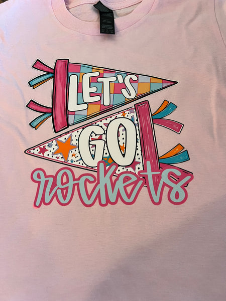 Let’s Go Rockets Pink Flag