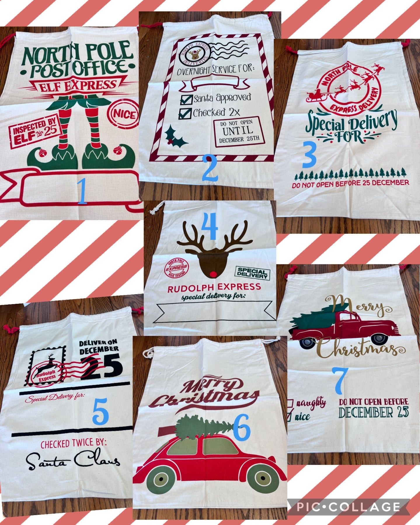 Santa Sacks.  Limited Quantity