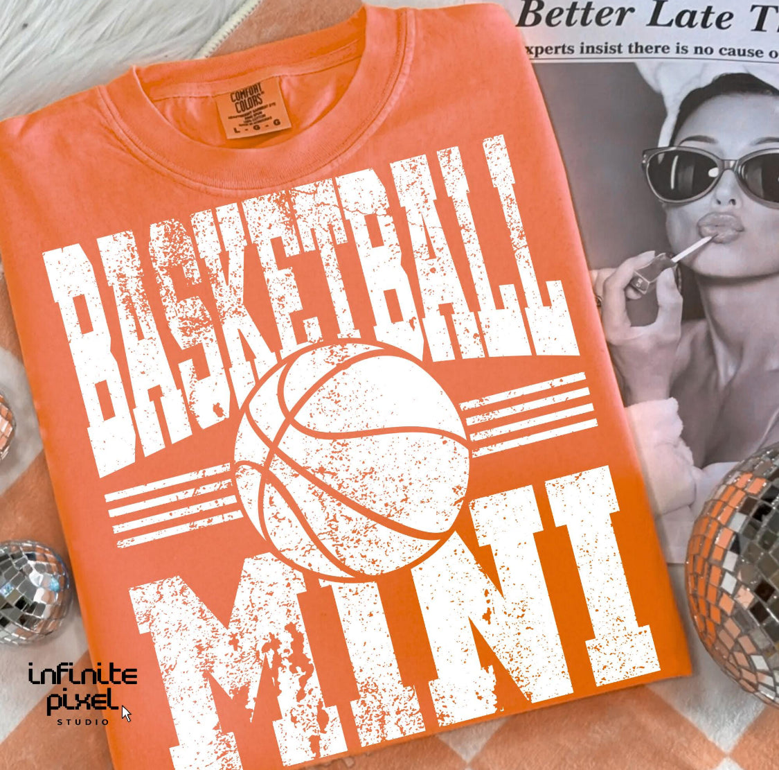 Basketball Mini distressed
