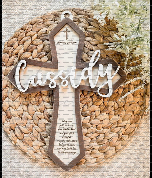 Customized Wood Cross for Baptism, Confirmation or 1st Communion
