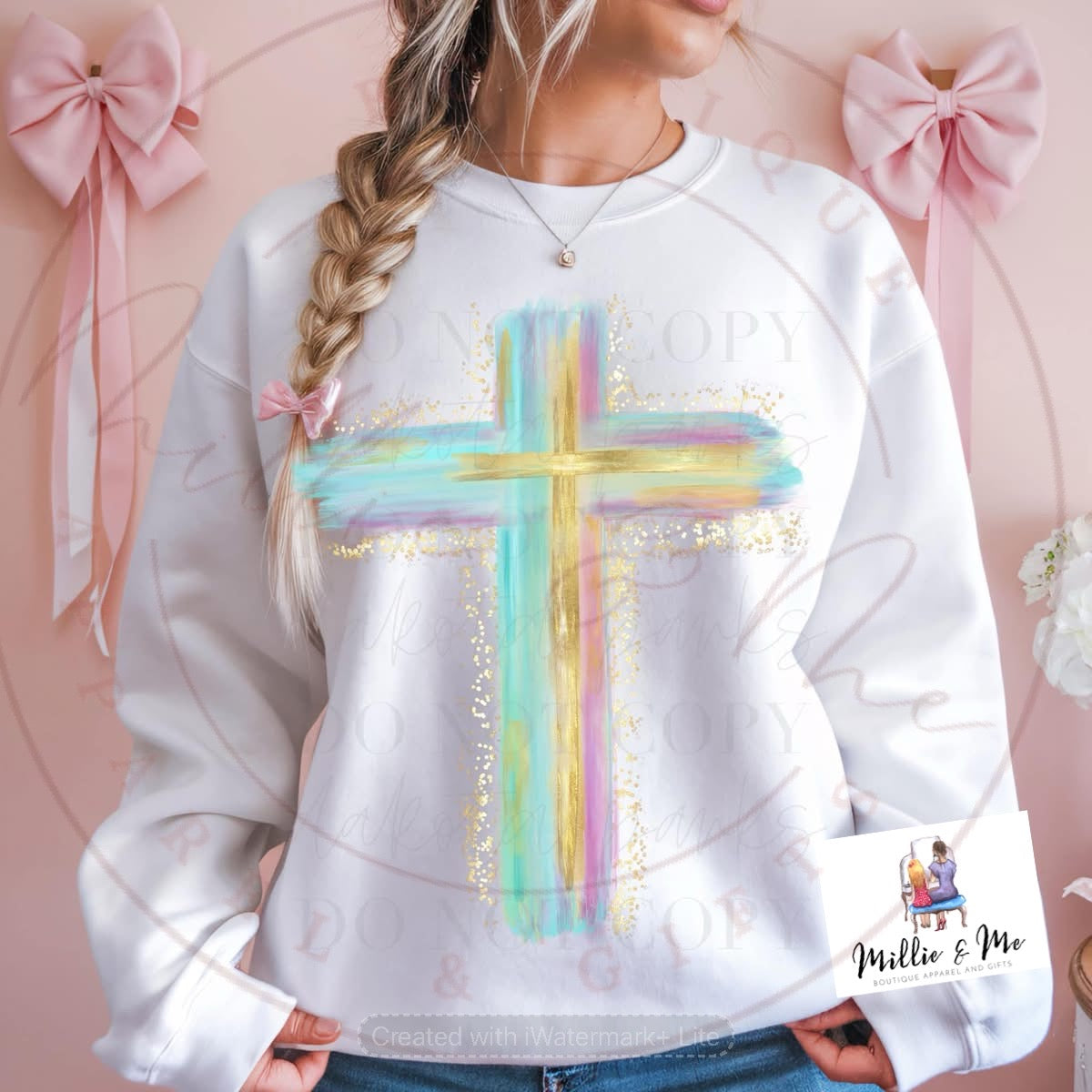 Pastel Watercolor Cross or Sunday is Coming shirt or sweatshirt