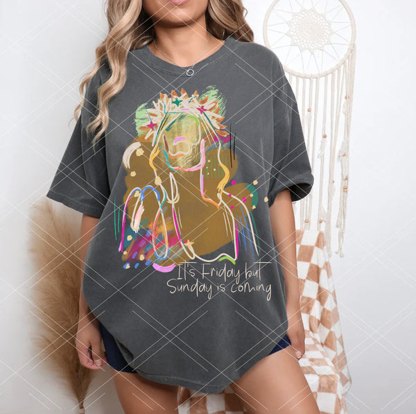Pastel Watercolor Cross or Sunday is Coming shirt or sweatshirt