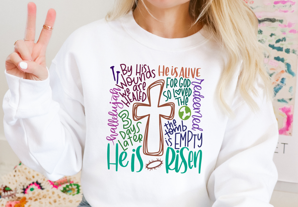 He is Risen Word Art