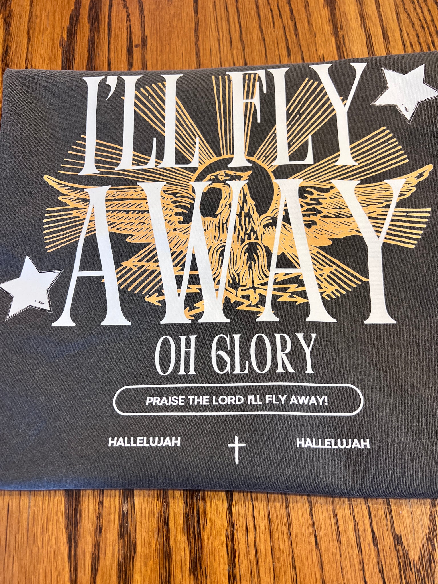 Oh Glory I'll Fly Away (eagle print) tee