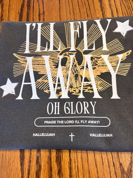 Oh Glory I'll Fly Away (eagle print) tee