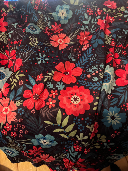 Floral print baggy romper