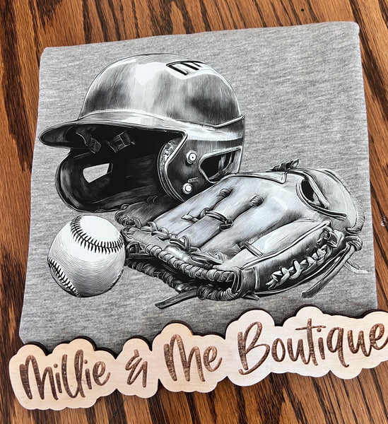 Helmet, Ball, Glove