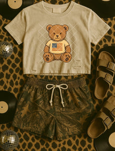 Teddy Bear with Flag