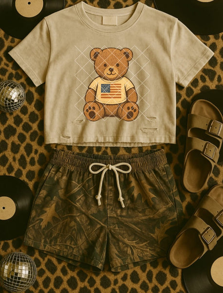 Teddy Bear with Flag