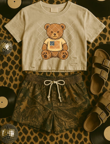 Teddy Bear with Flag