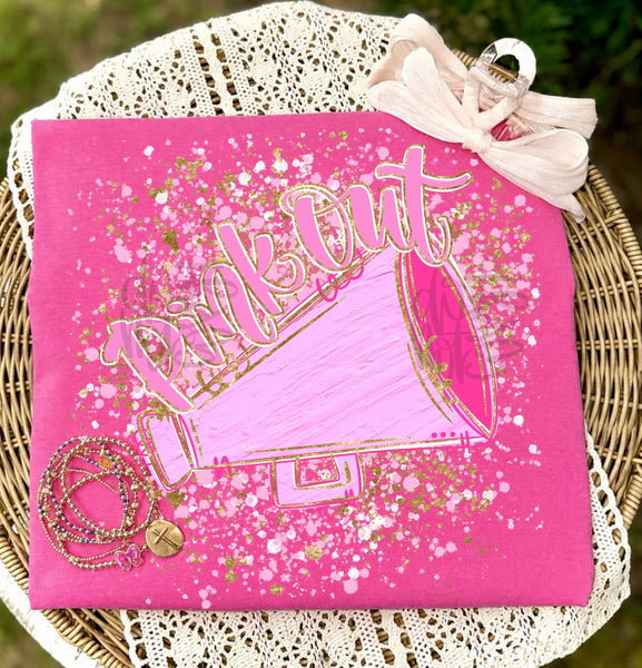 Pink megaphone splatter