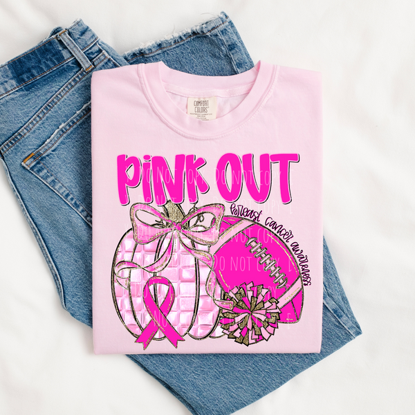 Pink Out Pumpkin and Football