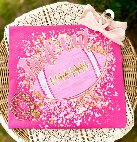 Pink football splatter