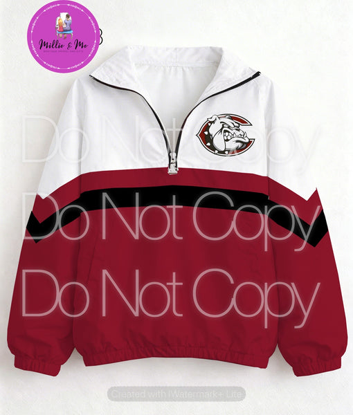 PREORDER ETA 4-6 WEEKS  CORNERSVILLE BULLDOGS  Windbreaker or Soft Knitted Poly  Mommy & Me
