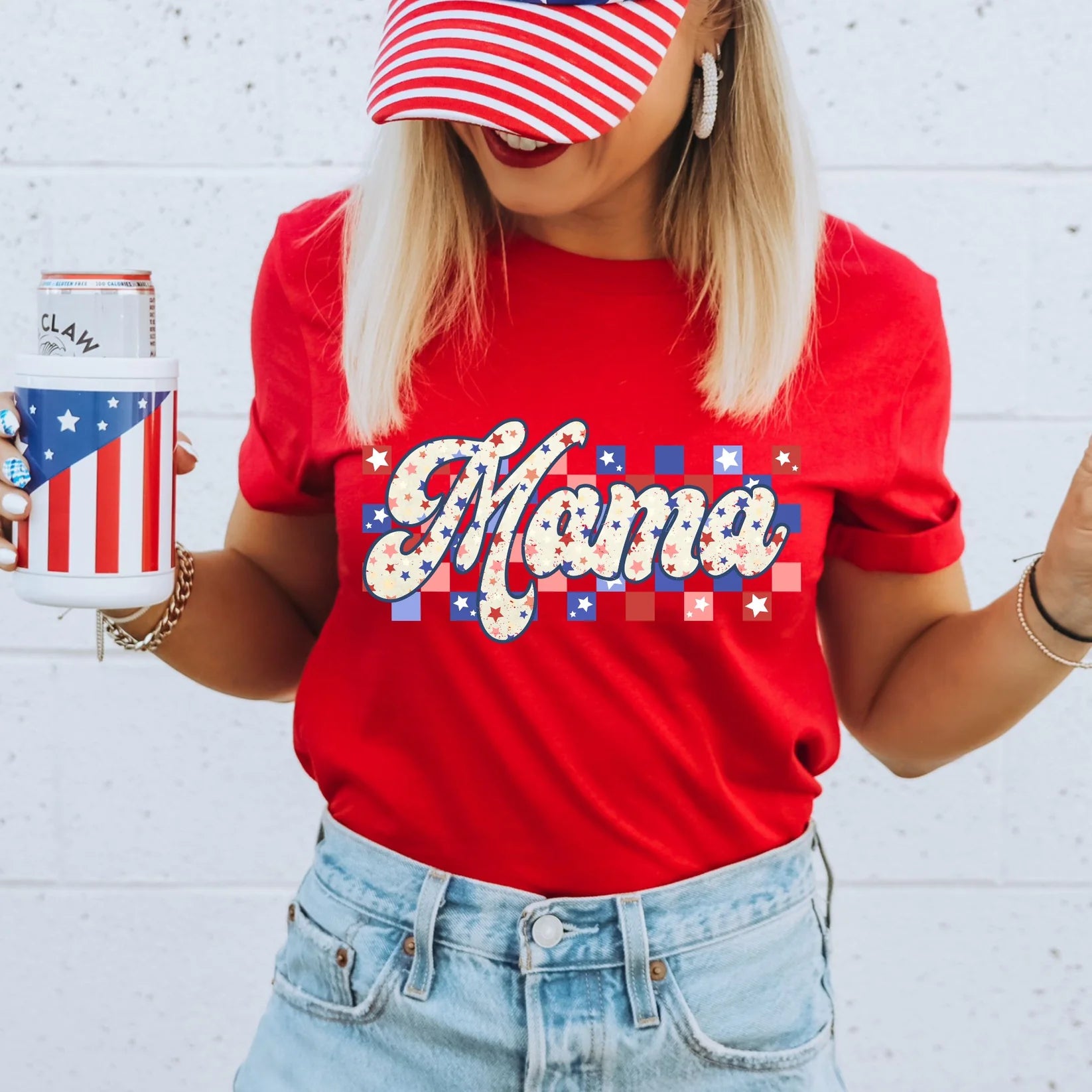 Patriotic Mama Checkered