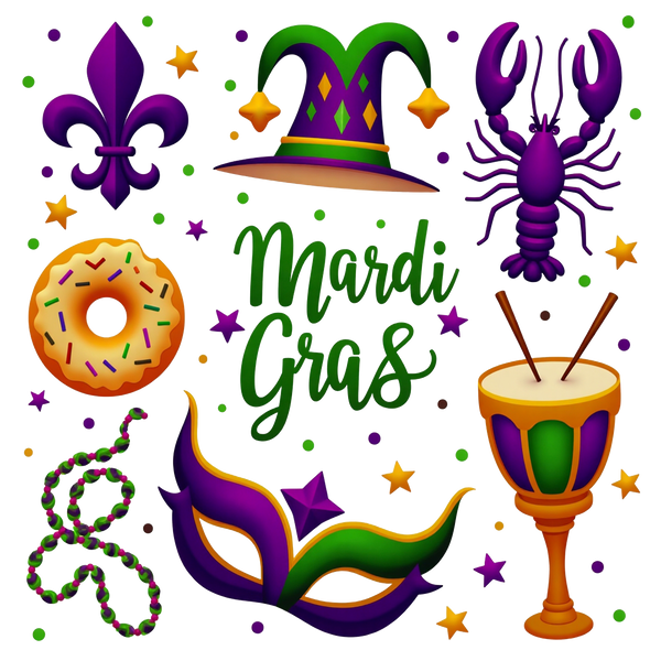 Mardi Gras - shirts or tote bags