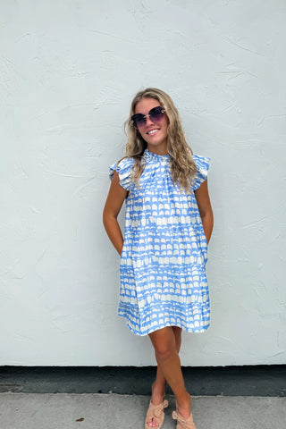 Becky Ruffle Sleeve Dress