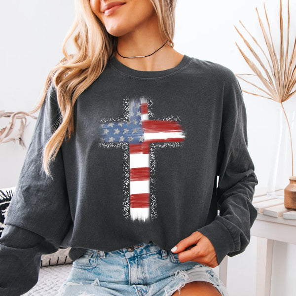 Brushstroke Cross Flag