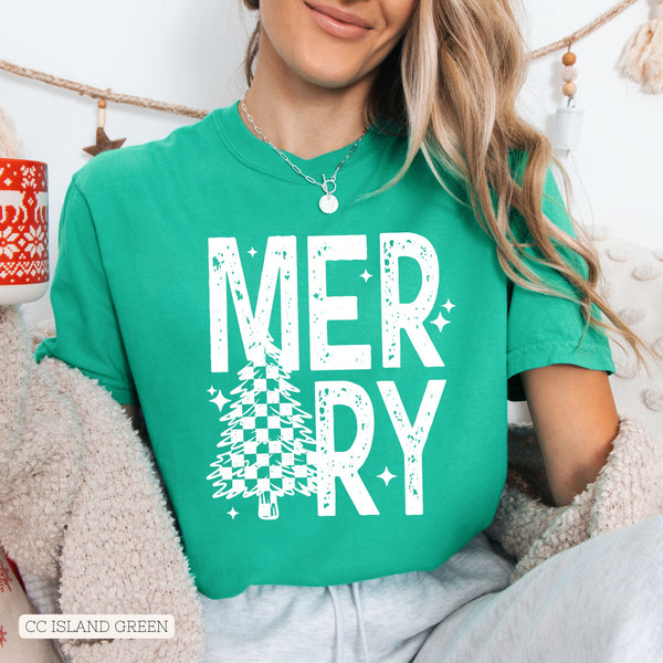 Distressed White Merry Christmas