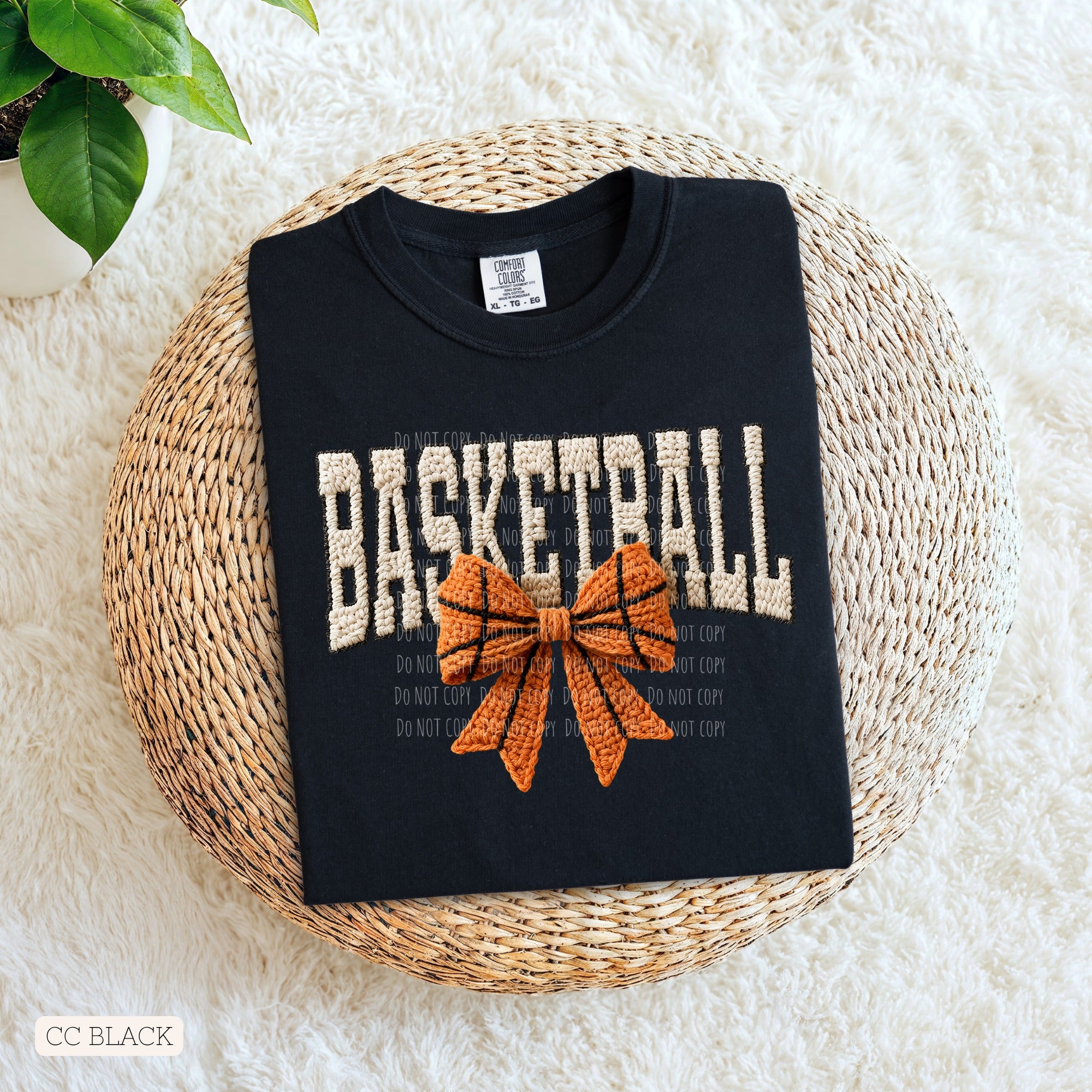 Basketball faux yarn