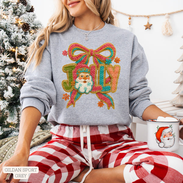 Jolly Santa faux yarn