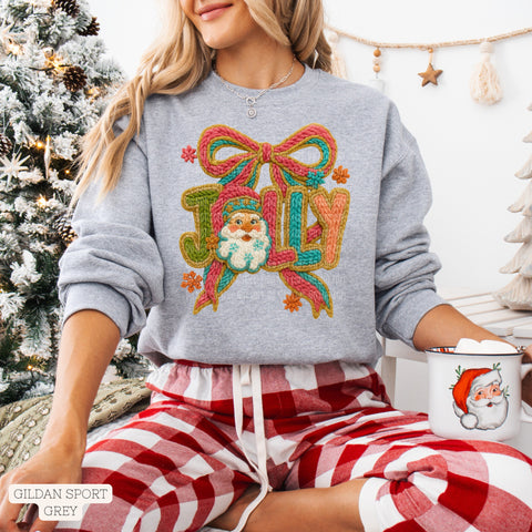 Jolly Santa faux yarn