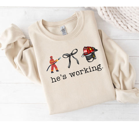 He's Working Occupation tees
