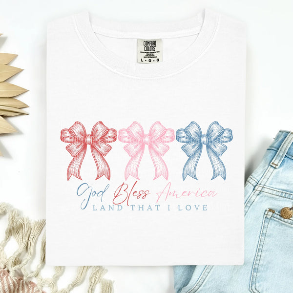 God Bless America bow trio