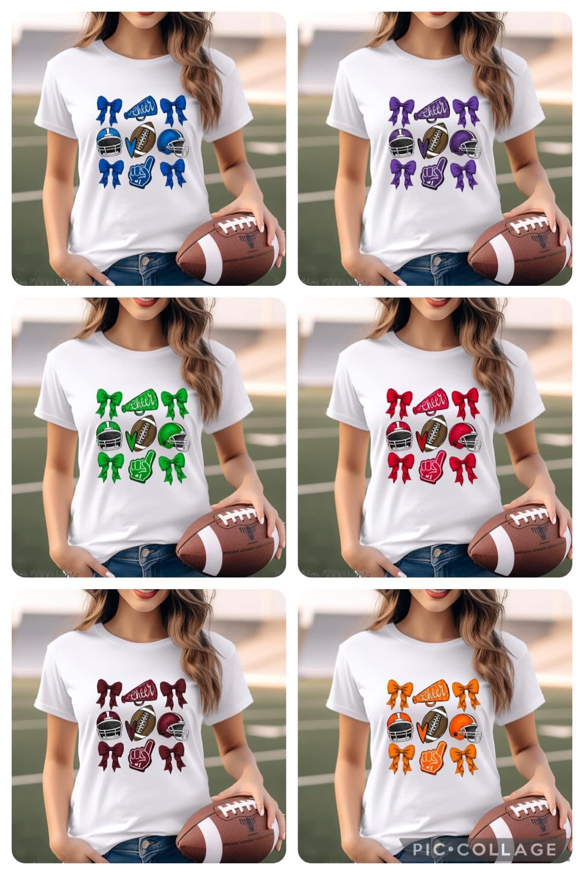 ADULT Football/coquette tee