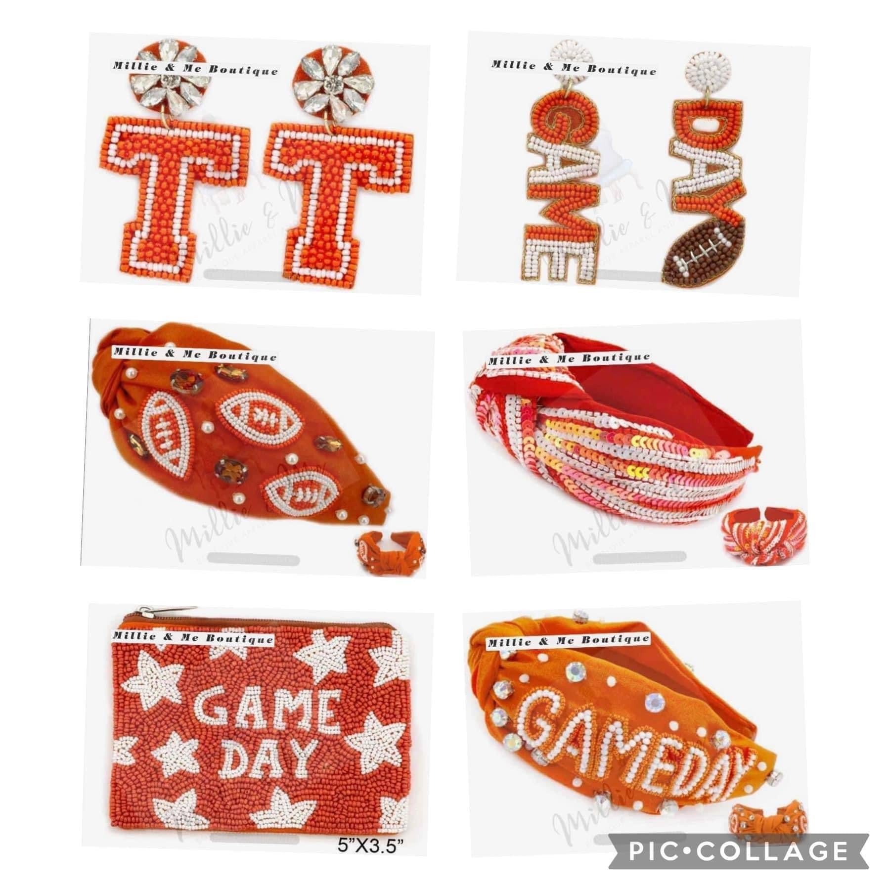 Orange and White Game day accessories