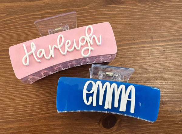 Custom Mascot/Name Hair clips. Preorder. ETA end of February